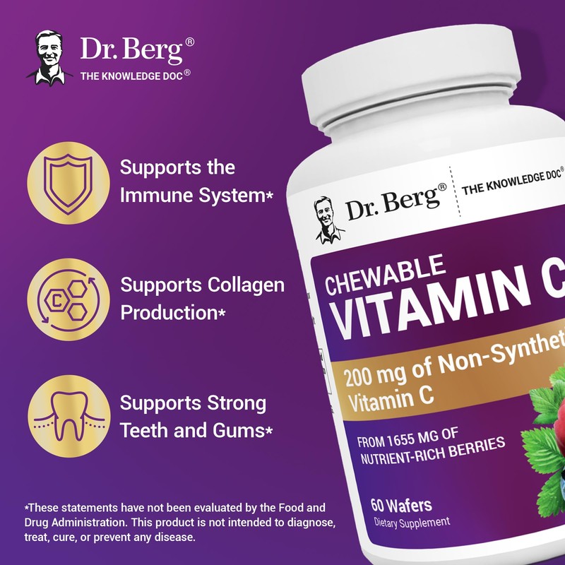Dr. Berg Chewable Vitamin C Complex - Made with Organic,