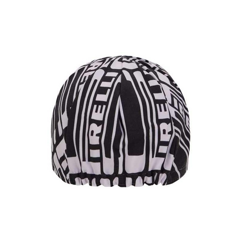 Santini RE460COTPIREL Pirelli Sports Club Cotton Cycling Cap, Black White
