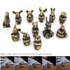 12Pcs Incense Holder Retro Zodiac Household Alloy Home Decoration for