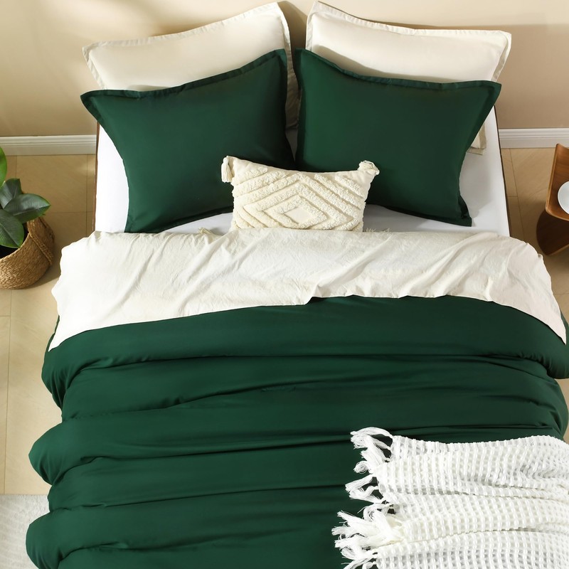 Litanika Dark Emerald Green Twin/Twin XL Comforter Set, 2 Pieces