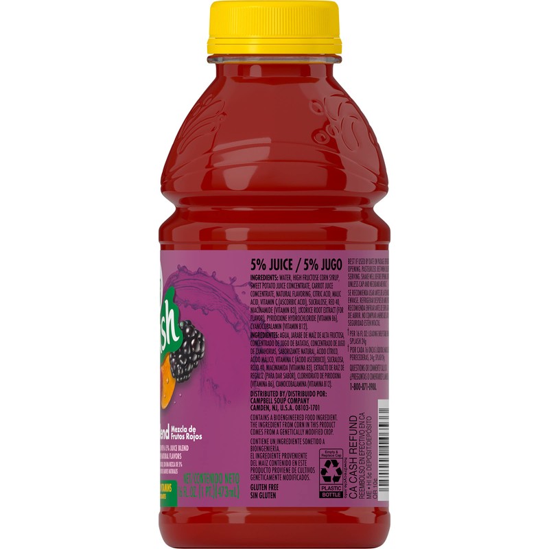 V8 Splash Berry Blend Flavored Juice Beverage, 16 fl oz