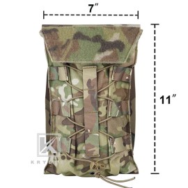 KRYDEX Tactical Hydration Carrier MOLLE Backpack Outdoor Panel for Vest MC Camo