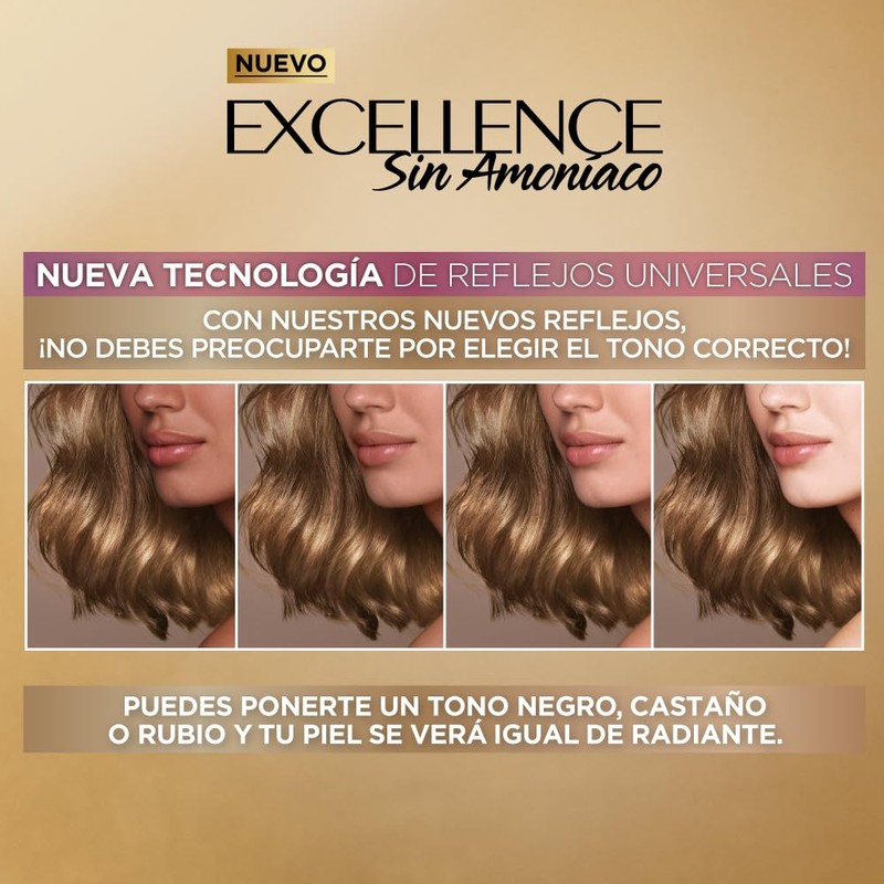 2 Tintes para Cabello Excellence sin Amoniaco de L'Oréal Paris