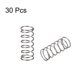 sourcing map Compressed Spring,4mmx0.3mmx10mm Free Length,1.5N Load Capacity,Gray,30pcs