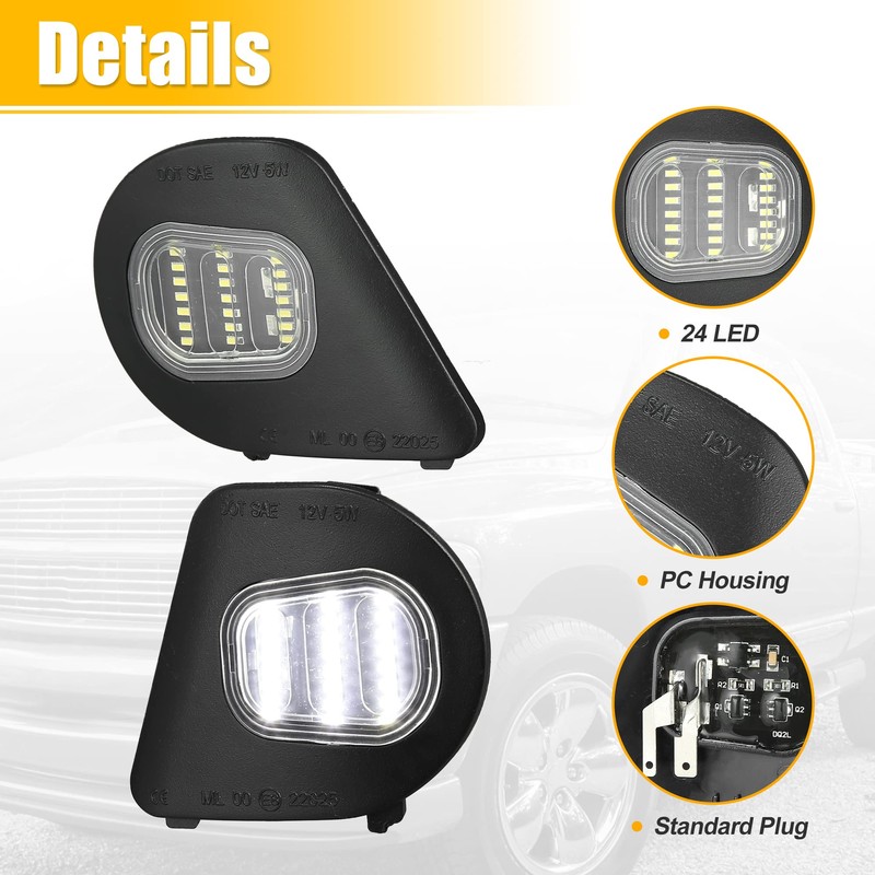 X AUTOHAUX Turn Signal Light for Dodge for Ram 1500