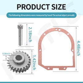 Upgraded Metal Gear W10112253 & 240210-2 Mixer Worm Gear with 4162324 Gasket and Food Grade Grease Kit for Whirlpool & Kitchen-Aid Stand Mixer and Most of Other Models
