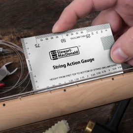 StewMac String Action Gauge And Ruler, Metric, Stainless Steel - Designed by StewMac, The Original measuring tool for acoustic and electric guitar, and bass setup