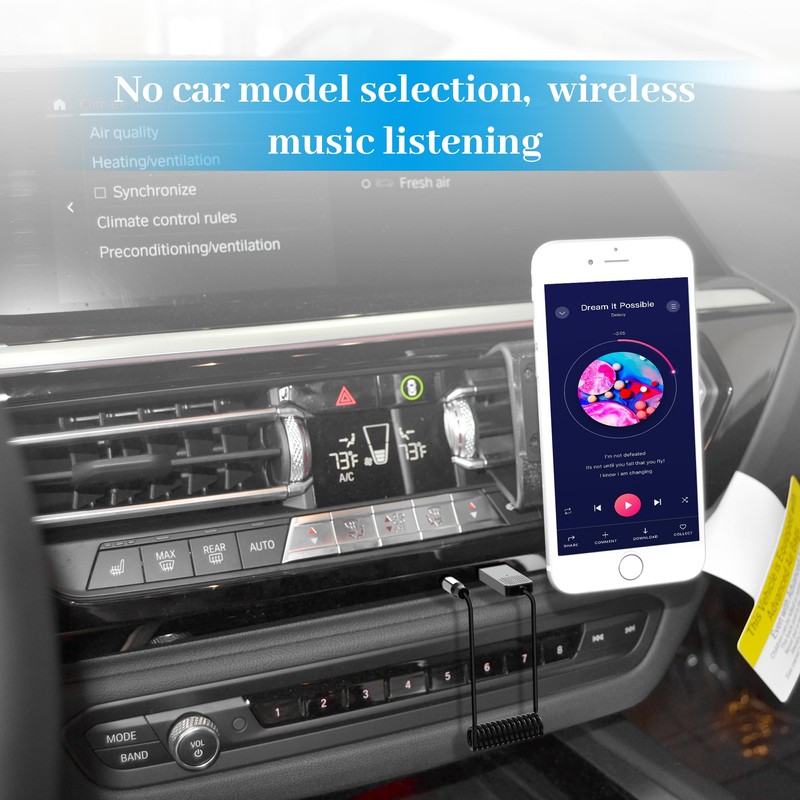 Gbformat Aux Bluetooth 5.2 Adapter Car USB Bluetooth Adapter Car