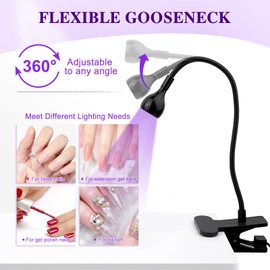 Soodyoow 3W UV Lampe für Gelnägel, UV Lampe, Nagellack UV Lampe, Nagel Lampe, Mini UV Lampe für Nägel, für Gel-Nagellack, Nageltrockner für Anfänger, Salon, Heimwerker(Schwarz)