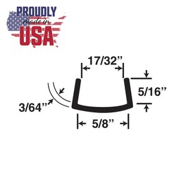 Outwater Plastics White 5/8'' Styrene Plastic U-Channel/C-Channel 36 Inch Lengths (Pack of 4)