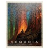 セコイア国立公園:自然大聖堂、ヴィンテージポスター - 大人用プレミアム100ピースジグソーパズル