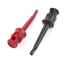 IIVVERR 2PCS Gold Plated Single Hook Clip Test Probe for Electronic Testing (Sonda de prueba de clip de gancho único chapado en oro 2PCS para pruebas electrónicas