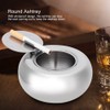 Stainless Steel Round Outdoor Indoor Office Desktop Windproof Smoking Ashtray