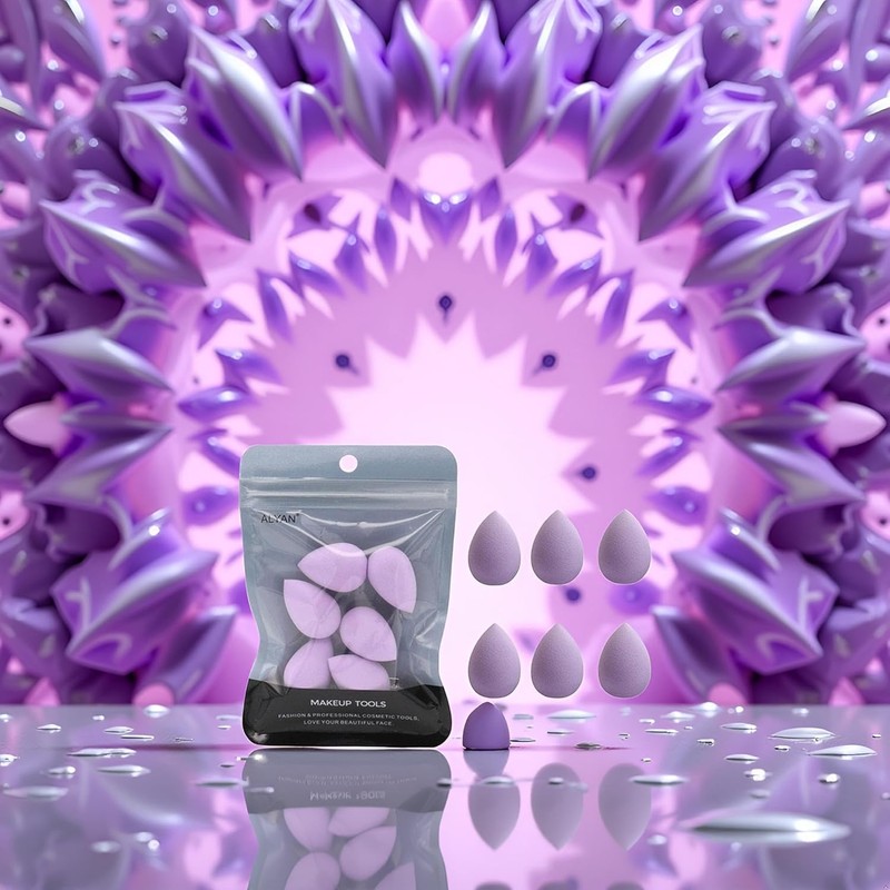 6PCS Mini Makeup Sponge, Black Small Beauty Sponge Blender Set