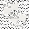 JarThenaAMCS 40 Sheets Christmas Pattern Paper Black White Hand Drawn