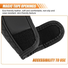 Funda de piel para palanca de cambios de coche, antideslizante, impermeable, protector de palanca de cambios, suave, transpirable, universal, accesorios de decoración para coche, SUV, camión (negro)