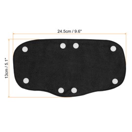 PATIKIL Hard Hat Sweat Band, 6 Pack Cotton Hard Hat Liner Sweatband Washable with Snap Button for Safety Helmet, Black