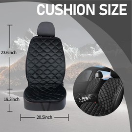 Fioqe Driver&Passenger Side Seat Cushion for Full Back-Black