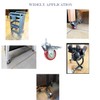 Swivel Stem Casters, Heavy Duty Double-Locking Castors with Red PU