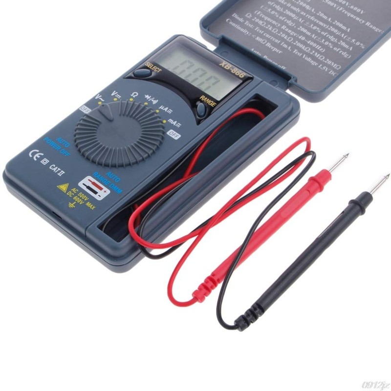 LCD Digital Multimeter, Mini Pocket Auto Range Voltmeter Ammeter LCD