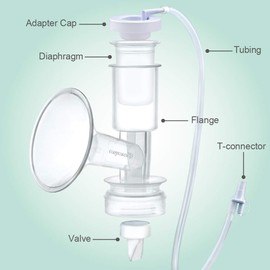 Maymom Pump Parts Compatible with Ameda Purely Yours Pumps; Incl. Silicone Membrane, Duckbill, Tubing, Flange; Replaces Ameda Spare Parts Kit (Flange 31 mm)