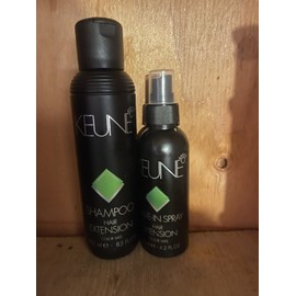 Keune 2 Bottles Keune Leave In Spray For Hair Extension  4.2 Oz & Shampoo For Hair Ext
