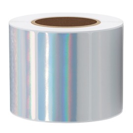 Hybsk Holographic Silver Thermal Sticker Rainbow Thermal Labels for Shipping, Barcodes, Address, Compatible with Rollo Label Printer & Zebra Desktop Printers (2.25"x1.25")
