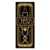 Beistle Black and Gold Cheers Door Cover- 1 pc