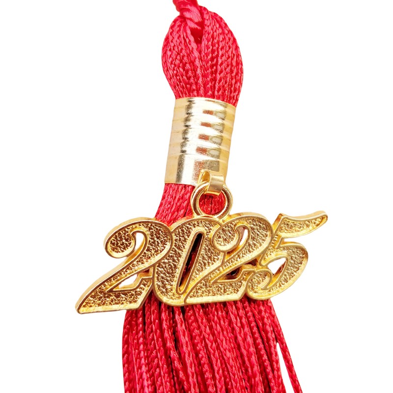 1PC 2025 Graduation Cap Pendant Tassel (Red)