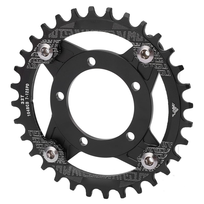 Keenso 104BCD Chainring, 32T Chainring Mid Drive Chainring Adapter Aluminum
