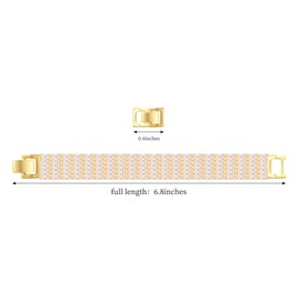 Fydesta 14K Gold Plated Tennis Bracelet for Women – Classic CZ Link Design, Fits 6.0"–7.2" Wrists – Stylish Sparkling Jewelry Gift, Timeless Tennis Bracelets for Women