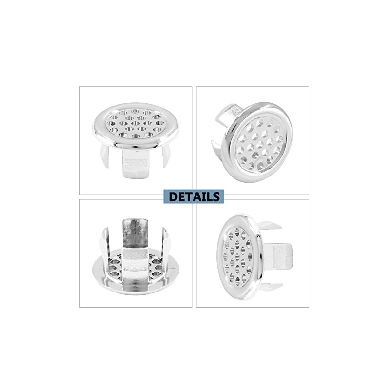 3 Pack Bathroom Sink Overflow Trim Ring, Electroplating Chrome Overflow