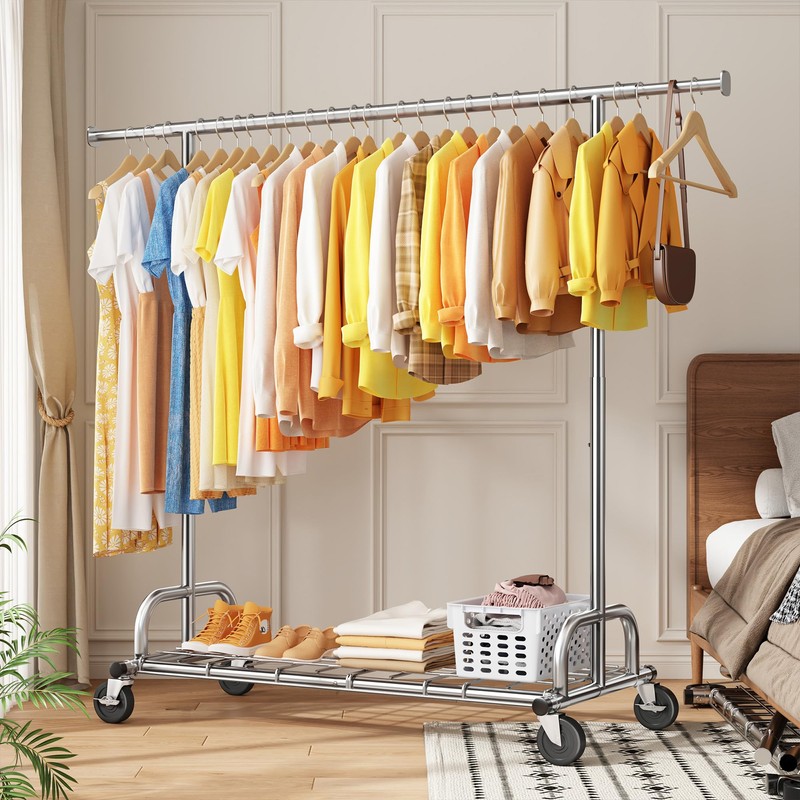 Raybee Heavy Duty Clothes Rack Load 480LBS,Clothing Racks for Hanging