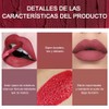 6PCS Lápiz labial mate, lápiz labial antiadherente, lápiz labial hidratante