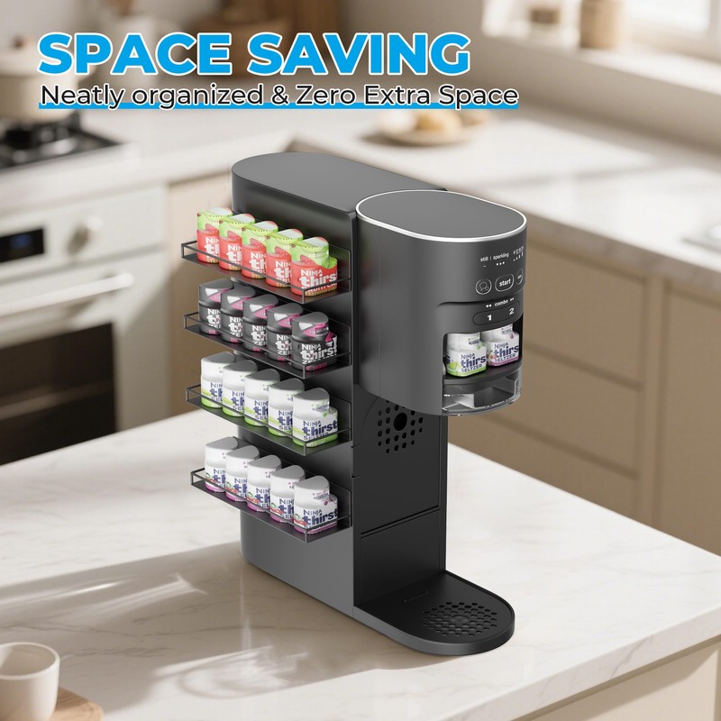 DEMEGA Flavor Pods Holder for Ninja Thirsti, 4-Pack Stackable Organizer