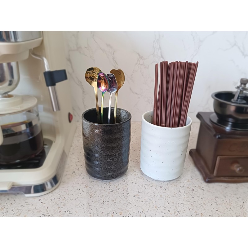 TOPYOKK Stoneware Coffee Bar Utensil Holder Tea & Coffee Spoon