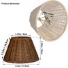 mini lampshades set of 3,Lamp Shade Rattan Clip-On shades,empire/barrel shape,woven