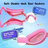ProudDemon Schwimmbrille mit Mehrfarbiger Verspiegelung, Rosa Rahmen, UV-Schutz (Pink)