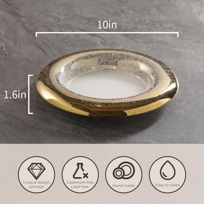Andaliz 10 Inch Porcelain Dinner Plates Set of 4 -
