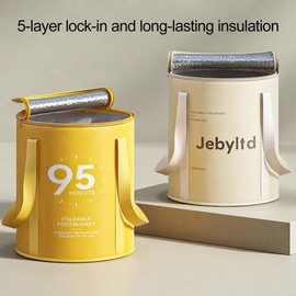 휴대용 접이식 발 목욕 욕조, 방수 PVC 절연 발 목욕 가방, 여행용 발 스파, 발 목욕 버킷, 37cm [Grey B] Portable Folding Foot Bath Tub, Waterproof PVC Insulated Foot Bath Bag, Travel Foot Spa, Foot Bath Bucket, 37cm [Grey B]