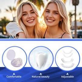 Temporary Veneers Kit for Women and Men, Tooth Replacement Kit, Nature and Comfortable (1 Count (Pack of 1), Unflavored)-HH04