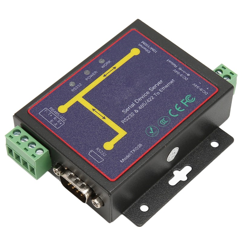 RS232 RS485 RS422 Serial to Ethernet Adapter 10M 100M RJ45