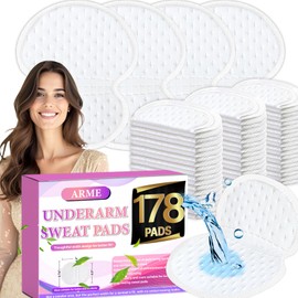 Arme Underarm Sweat Pads, 178 Pcs Underarm Sweat Pads for Women, Disposable Under Arm Sweat Pads Women, Hyperhidrosis Sweat Free Armpit Protection，Dating Party Travel