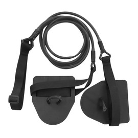 Laroal Land Swimming Trainer With Hand Paddles Resistance Rope Pull Band Fitness Detachable Elastic Band For Improving Arm Strength（Black 60 Lbs）