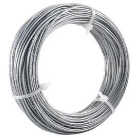 HangDone Picture Hanging Wire Vinyl Coated #4 100-Feet Supports up to 25lbs