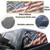NPVU American Flag Truck Rear Window Decals - Perforated Vinyl