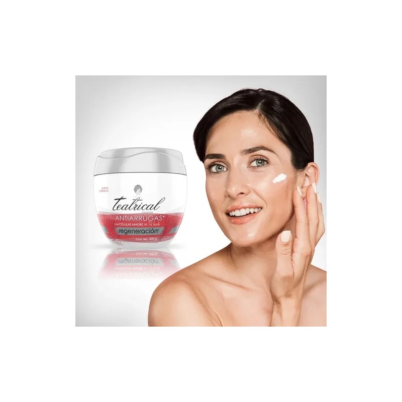 Crema Facial Teatrical Células Madre Anti Arrugas 400 Gr