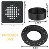 Yaseingoo 4" Square Shower Drain Grate Replacement Kit - SUS