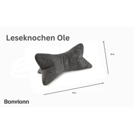Bonvionn Ole Reading Bone Ergonomic Shape Neck or Lumbar Support Flexible (Medium Grey)