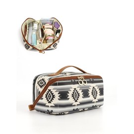 Boho Style Makeup Bag, Casual Colorblock Makeup Organizer Pouch, Versatile Storage Bag for Skincare, Lotion, Cream, Lip Balm, Eyeliners, Mirror, Stationery, Travel Bag:_Multicolor4_one-size